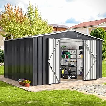 Amazon.com : VIWAT 12x10 FT Outdoor Storage Shed, Garden Shed with