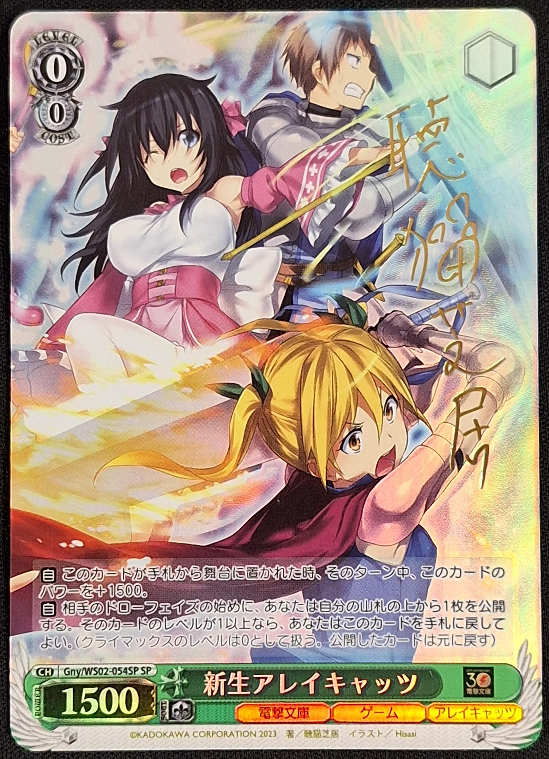 BGS10 ヴァイス 新生アレイキャッツ SP サイン 電撃文庫 BGS10