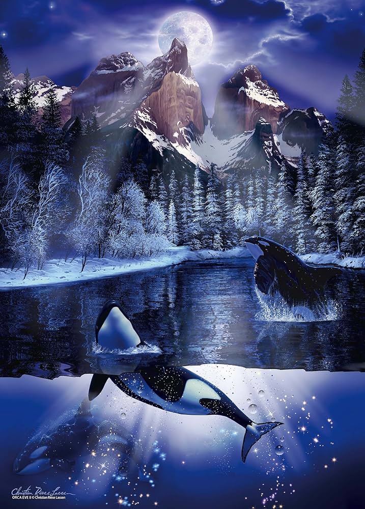 Amazon | 500ピース ジグソーパズル ラッセン オルカ イヴII 【光る