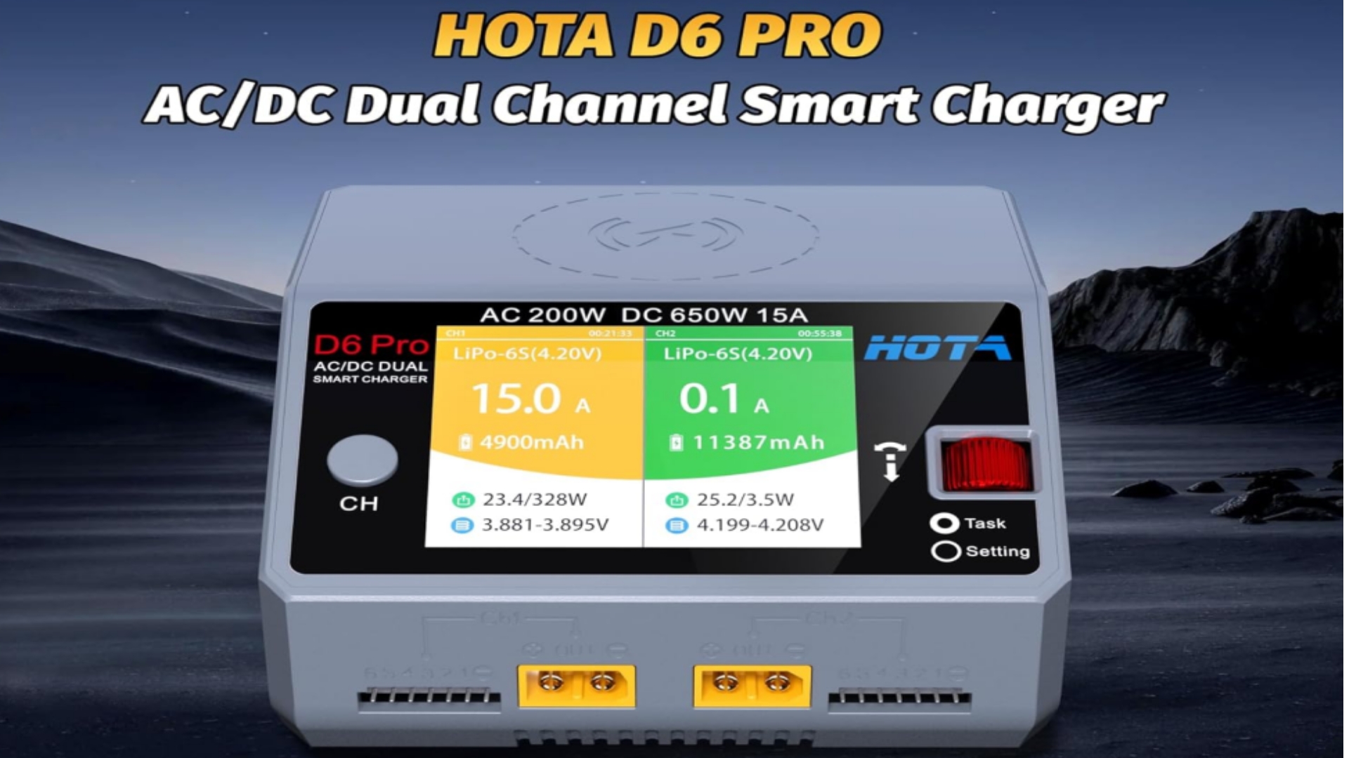 Amazon.com: HOTA D6 Pro RC Battery AC200W DC 325W Dual RC Charger