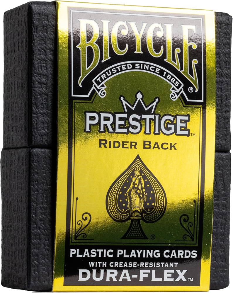 Amazon.com: Bicycle Prestige Waterproof Playing Cards, Black 100
