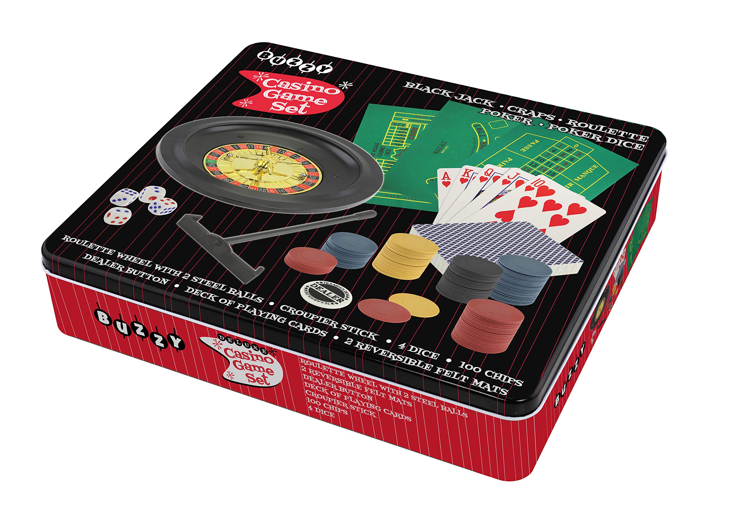 Amazon | 5 in 1 デラックスカジノゲームセット セット内容：ポーカー