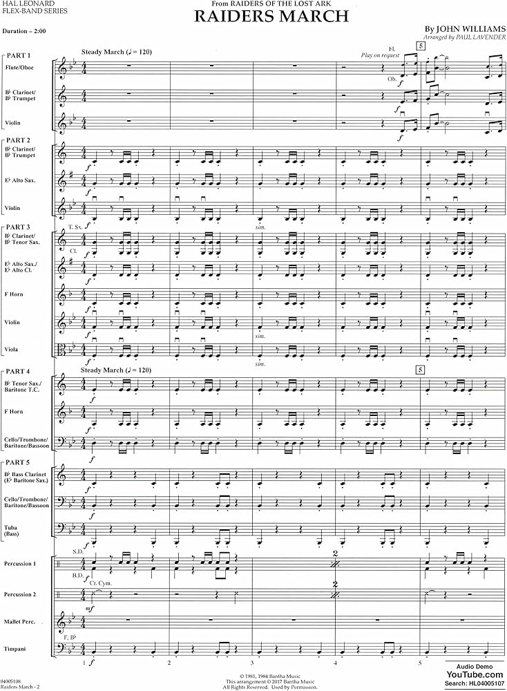 ジョン・ウィリアムズ: レイダース・マーチ(フレックス編成版