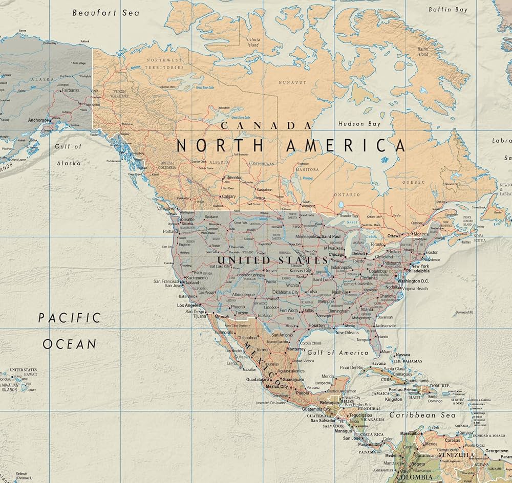 Amazon | Swiftmaps 世界地図ポスター 現代的 特選 壁用 縦24 x 横36