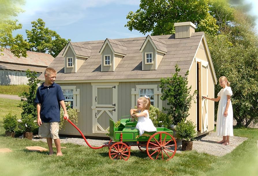 Amazon.com: Little Cottage Co. 8x12 Cape Cod Playhouse with Loft