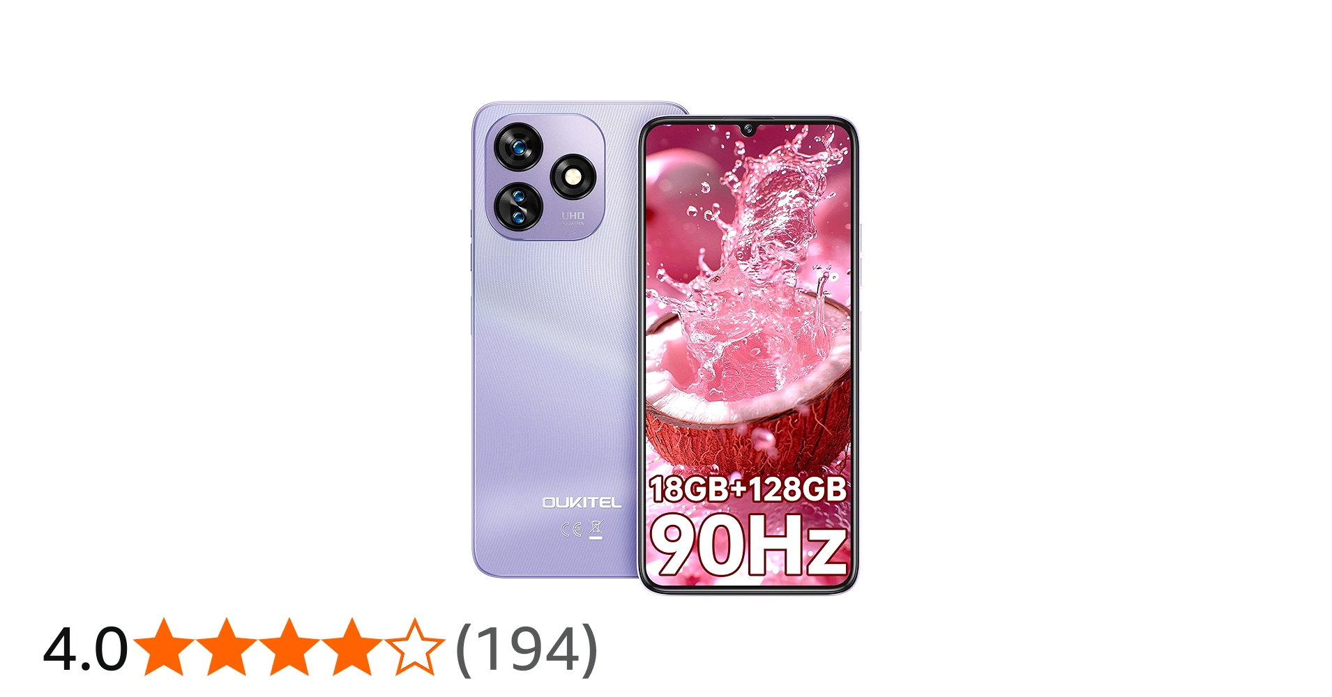 Amazon | OUKITEL C51 SIMフリー スマホ 本体 18GB RAM+128GB ROM 1TB