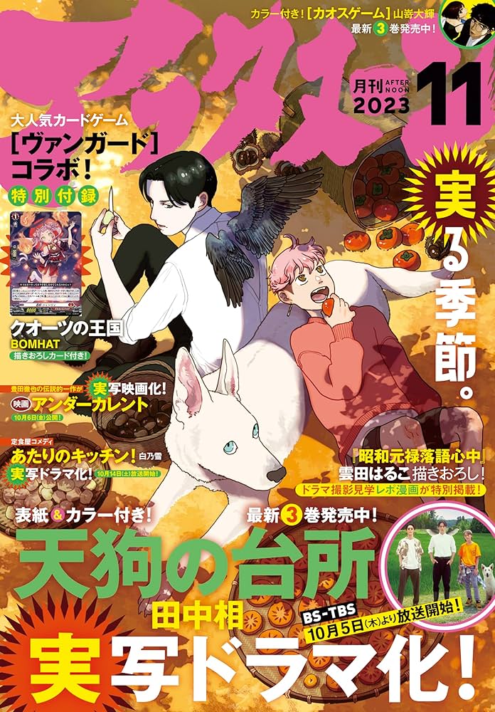 アフタヌーン 2023年11月号 [2023年9月25日発売] [雑誌] | 田中相