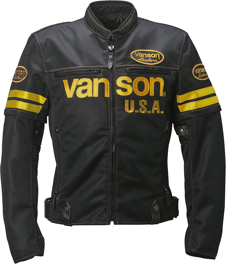 Amazon | VANSON(バンソン) ライダースメッシュジャケット BLACK
