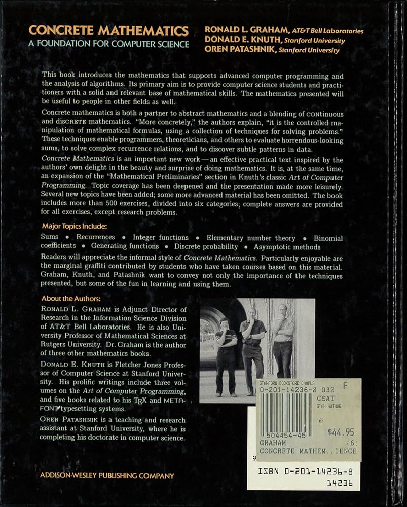 Concrete Mathematics: A Foundation for Computer Science: Graham