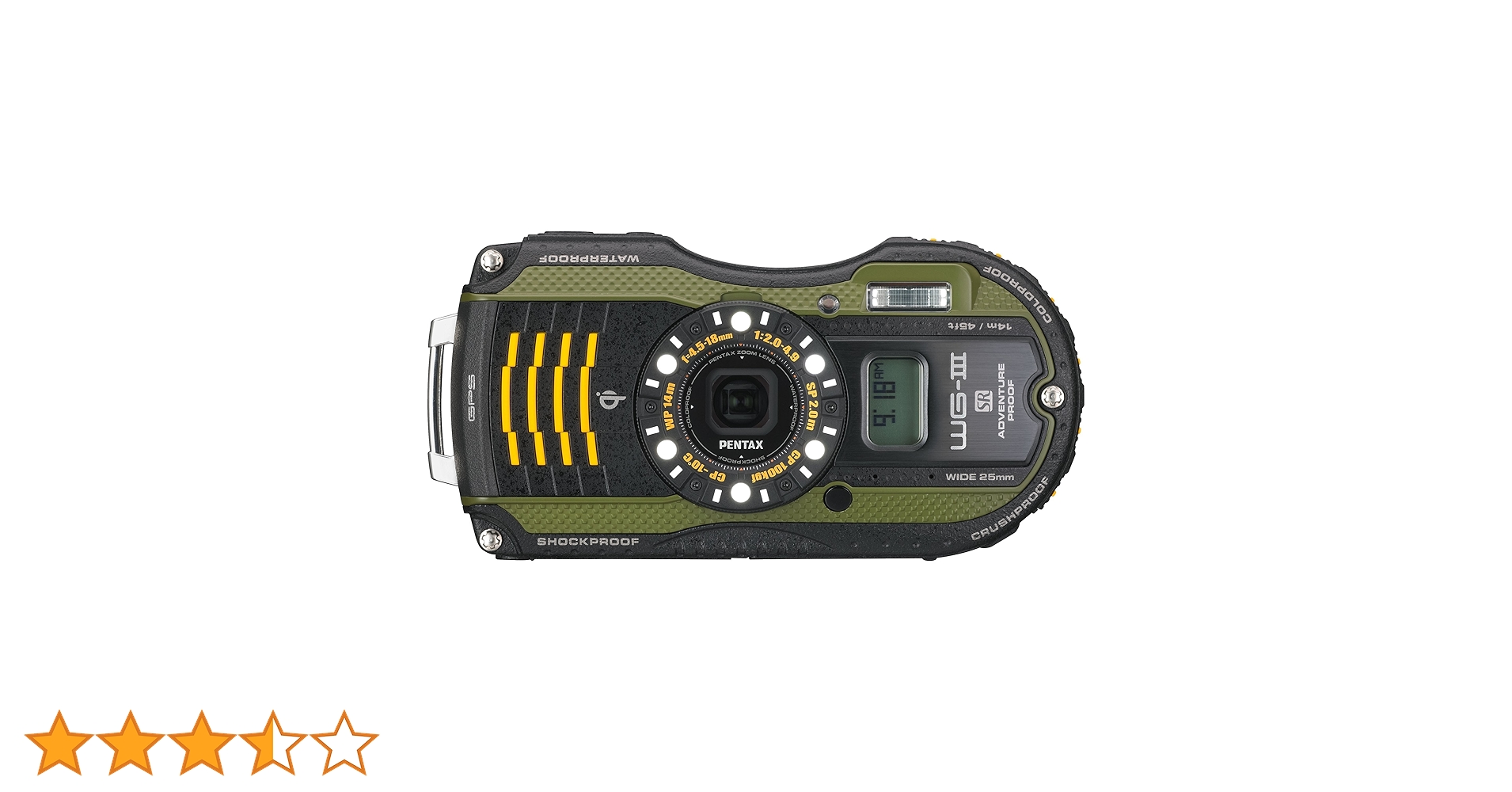 Amazon.co.jp: PENTAX 防水デジタルカメラ PENTAX WG-3GPS グリーン