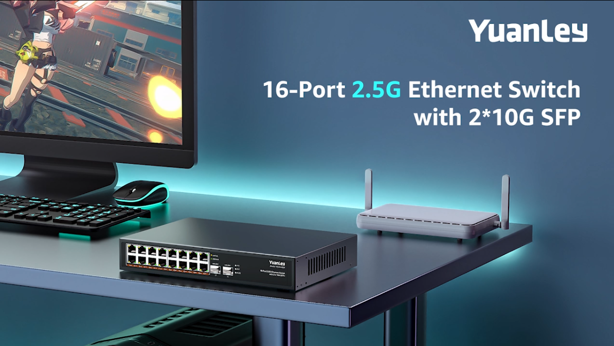 Amazon.com: 18 Port 2.5G Umanaged Ethernet Switch, 16 x 2.5Gb Base