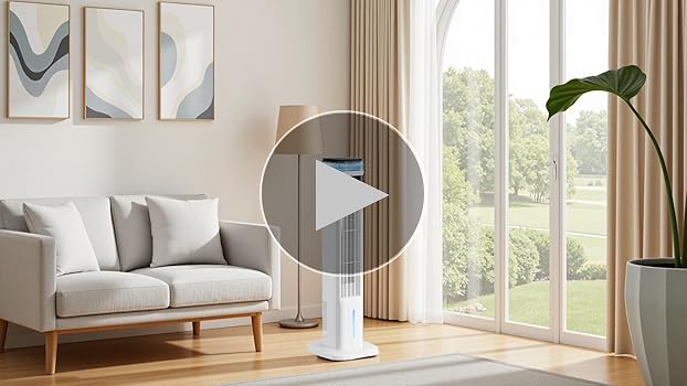 Amazon | Saluyar【2025年新型】冷風機 加湿器 1台2役 95cm高さ タワー