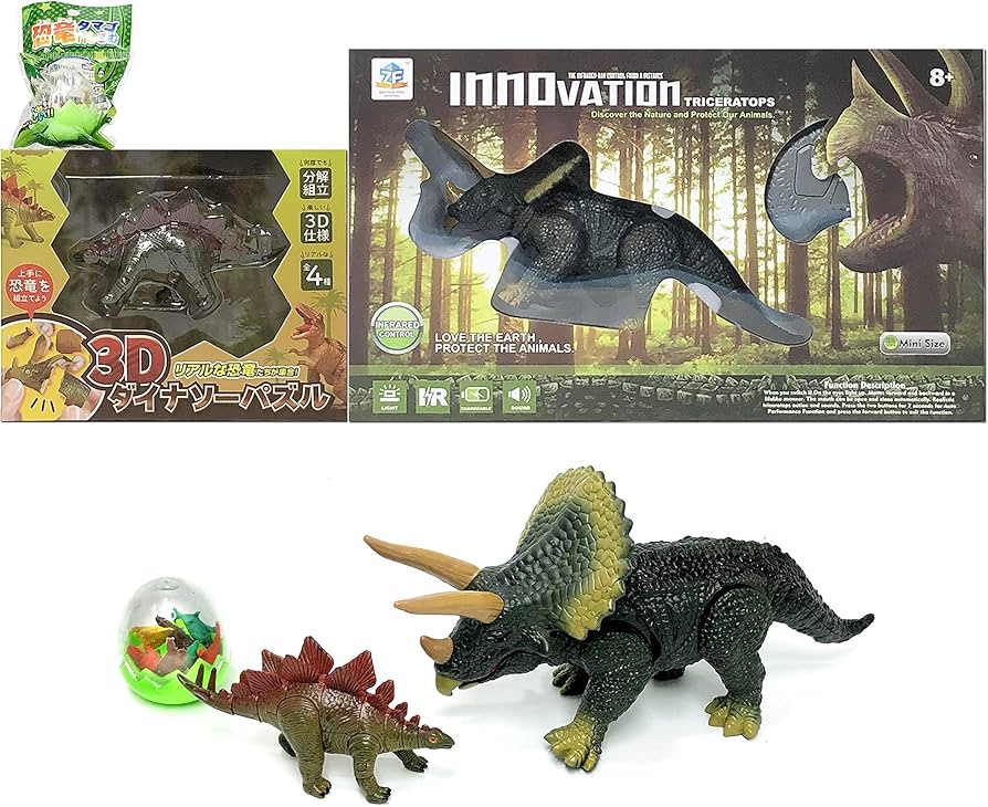 Amazon | 恐竜ラジコン（トリケラトプスタイプ） ＆ 3Dダイナソー