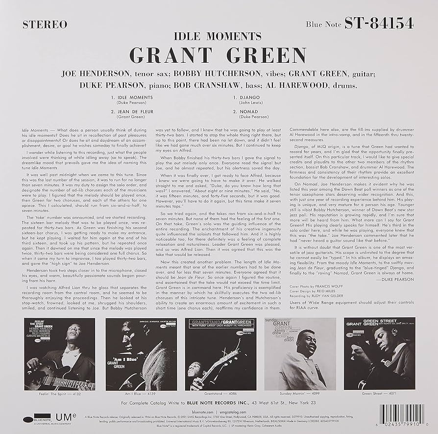 Amazon | Idle Moments [Analog] | Grant Green | ジャズ | ミュージック