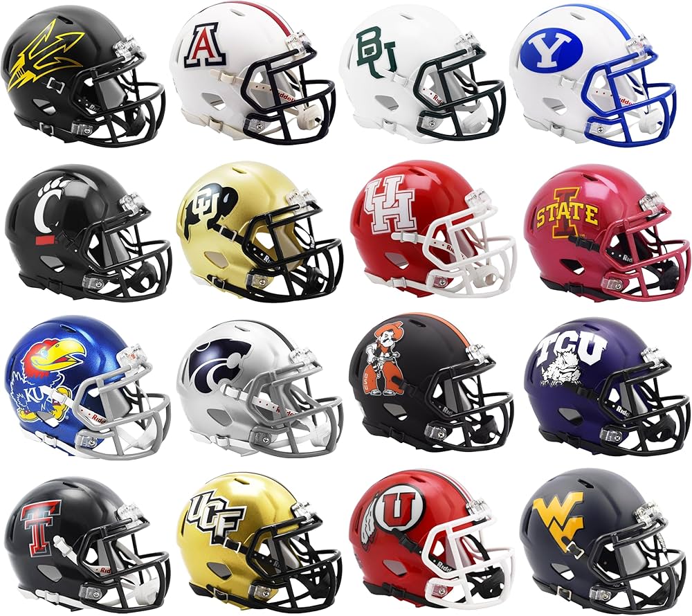 Amazon.com: All 16 NCAA Big Twelve BIG 12 Conference Current