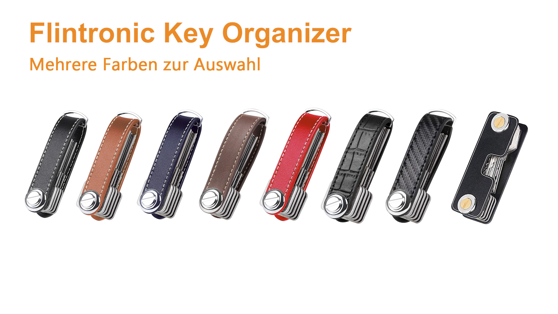Flintronic Key Organiser Key Ring Genuine Leather Pocket Smart Key