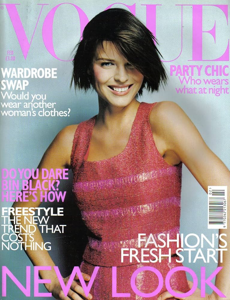 Vogue Magazine February 1999: Cover Girl - Eva Herzigova: Party