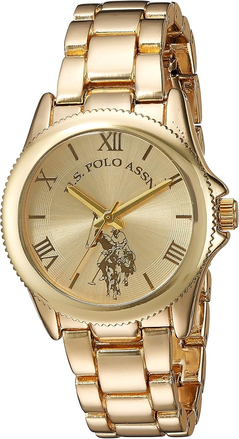 Amazon.com: U.S. Polo Assn. Women's Analog Watch – Gold-Tone