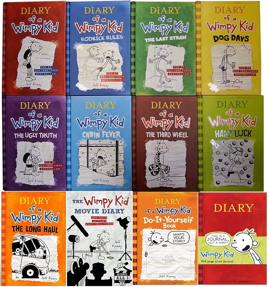 Diary of a Wimpy Kid 12 Book Complete Set: Books 1-9 + Movie Diary