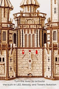 Amazon.com: Wood Trick Dragon Castle Movable Wooden 3D Puzzles for