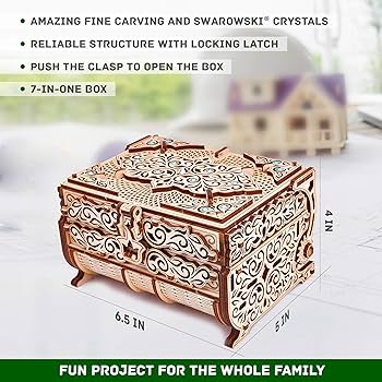 Amazon.com: Wood Trick Treasure Puzzle Box for Adults - 3D Wooden