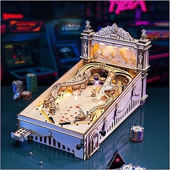 Amazon.com: ROKR Miniature Pinball Machine-3D Wooden Puzzles for