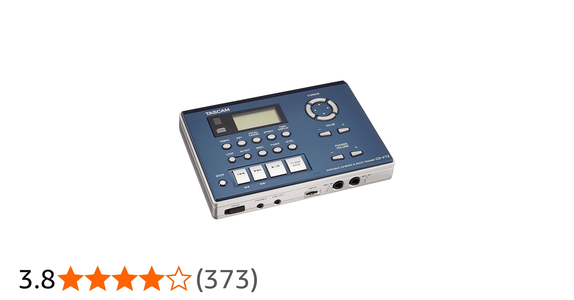 ☆中古動作確認済 TASCAM CD-VT2 ボーカルトレーナー アダプター付属