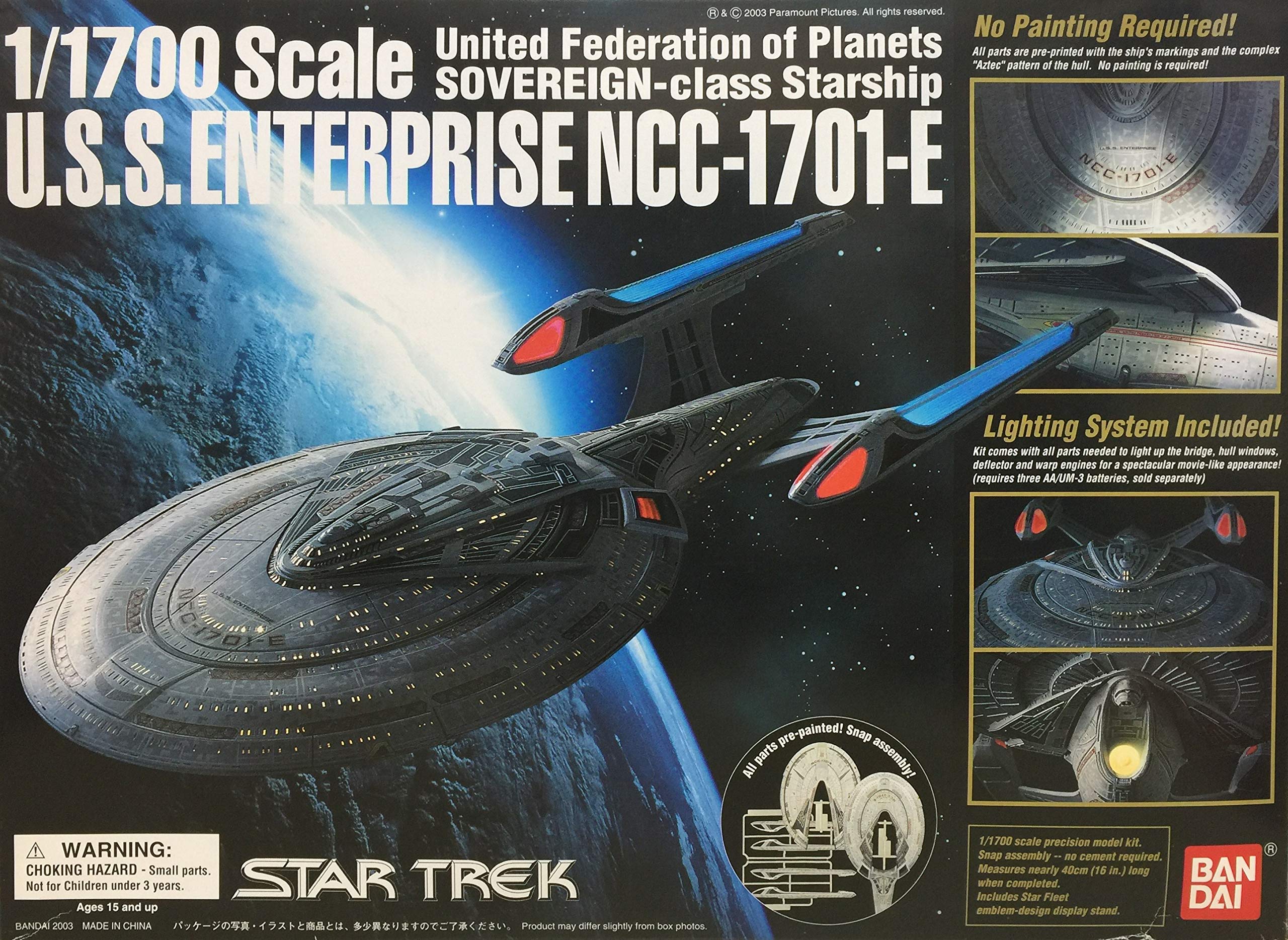 Amazon.com: USS Enterprise NCC-1701-E Bandai Model Kit 1/1700