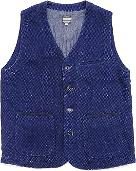 Amazon | (桃太郎ジーンズ) ベスト 04-010 桃太郎JEANS 刺し子ベスト