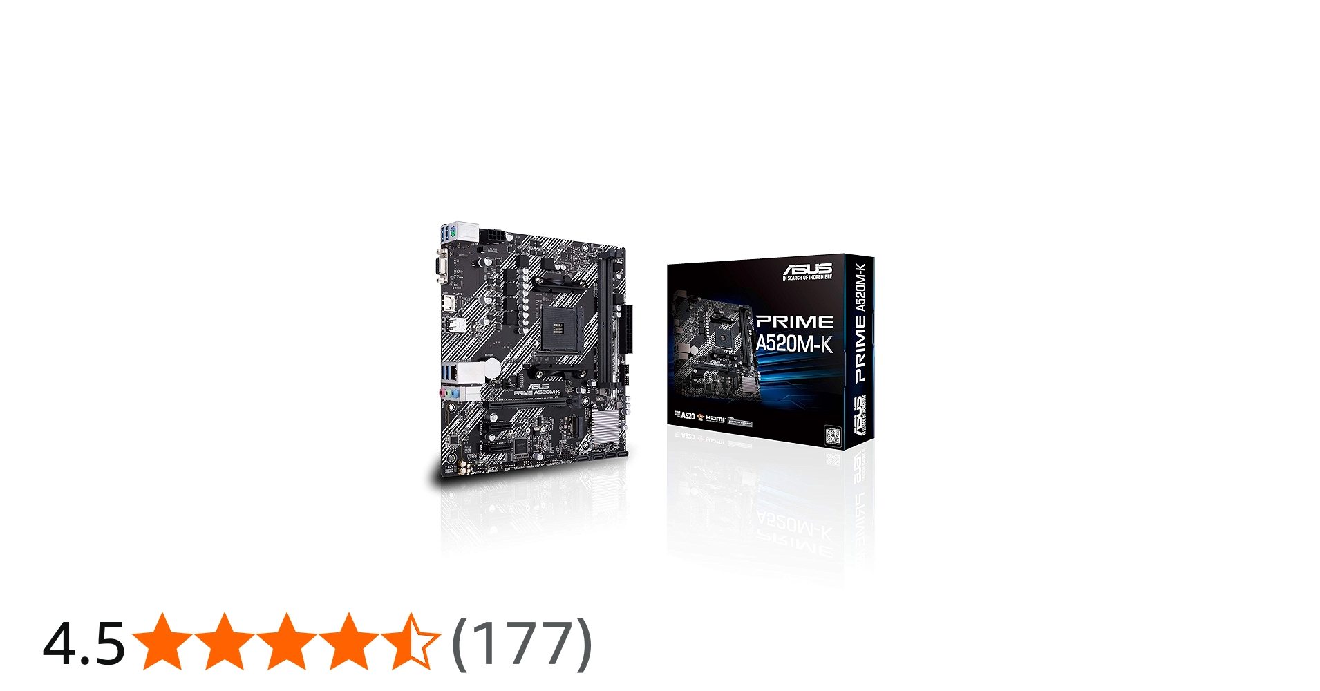 ASUS Prime A520M-K AMD AM4 (3rd Gen Ryzen) Micro-ATX Motherboard
