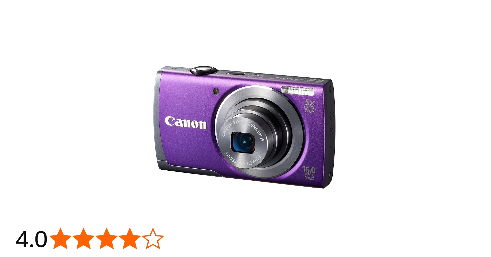 Amazon | Canon デジタルカメラ PowerShot A3500 IS(パープル) 広角