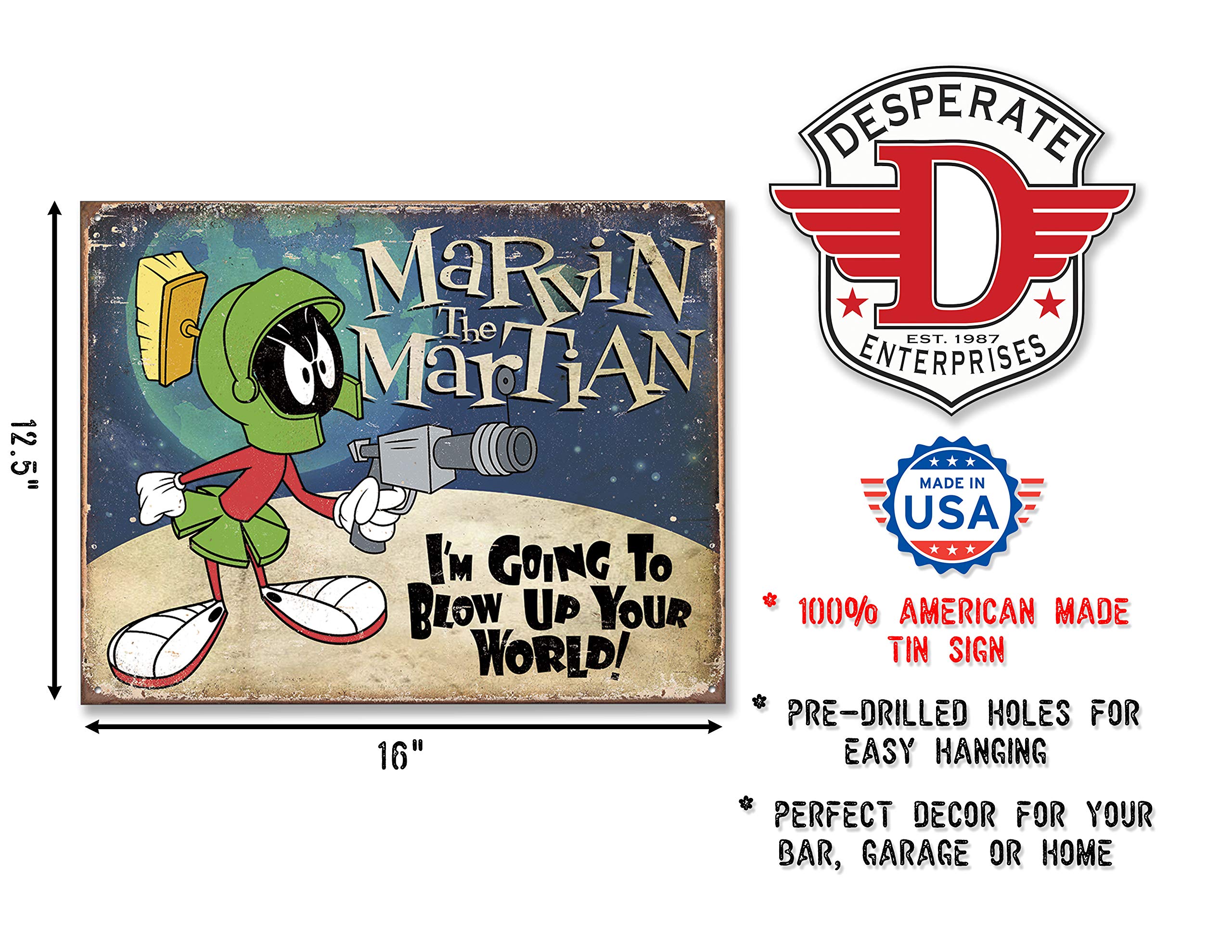 Amazon.co.jp: ブリキ看板 プレート マービン ザ マーシャン Looney