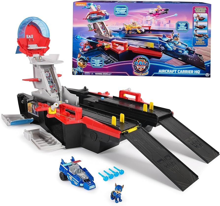 Amazon.com: Paw Patrol: The Mighty Movie, Aircraft Carrier HQ