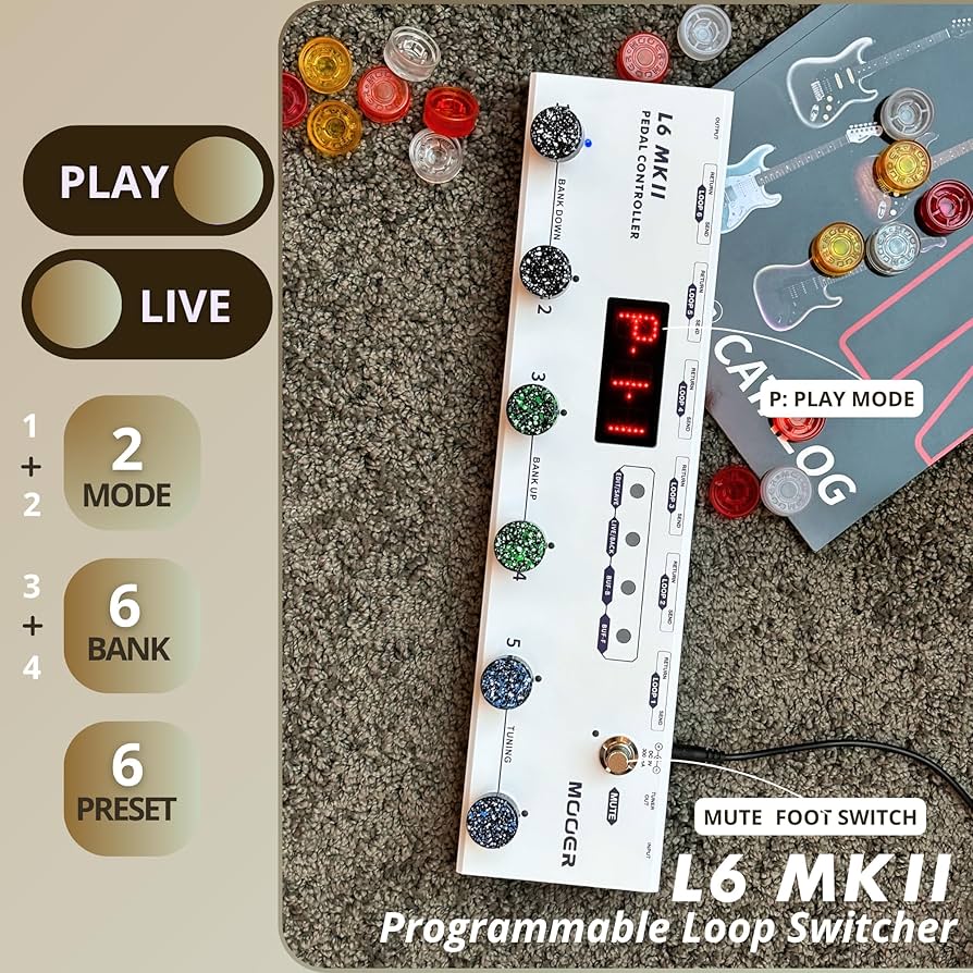 Amazon.com: MOOER L6 MKII Guitar Multi Effects Pedalboard Pedal
