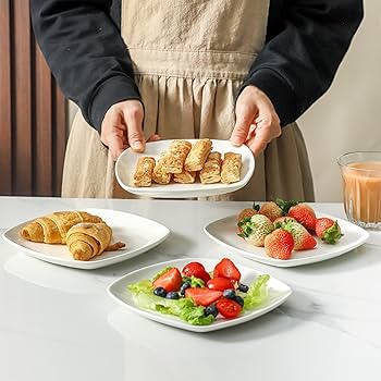 Amazon.com: XINLTC 8 Pack Ceramic Appetizer & Dessert Plates, 7