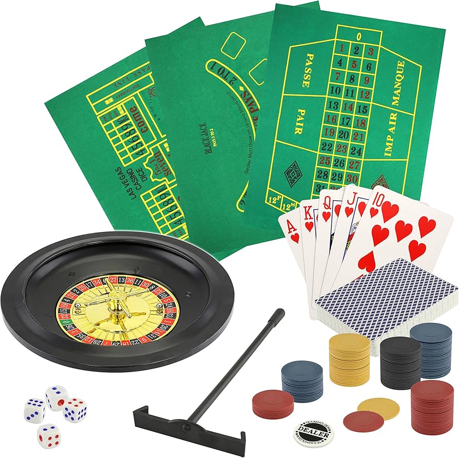 Amazon | 5 in 1 デラックスカジノゲームセット セット内容：ポーカー