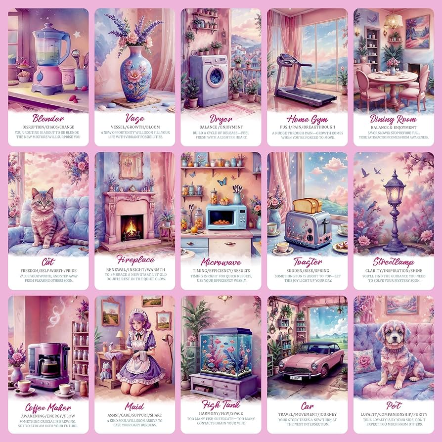 Amazon.co.jp: PERBDEAL Dreamy Home Fortune Reading Oracleカード