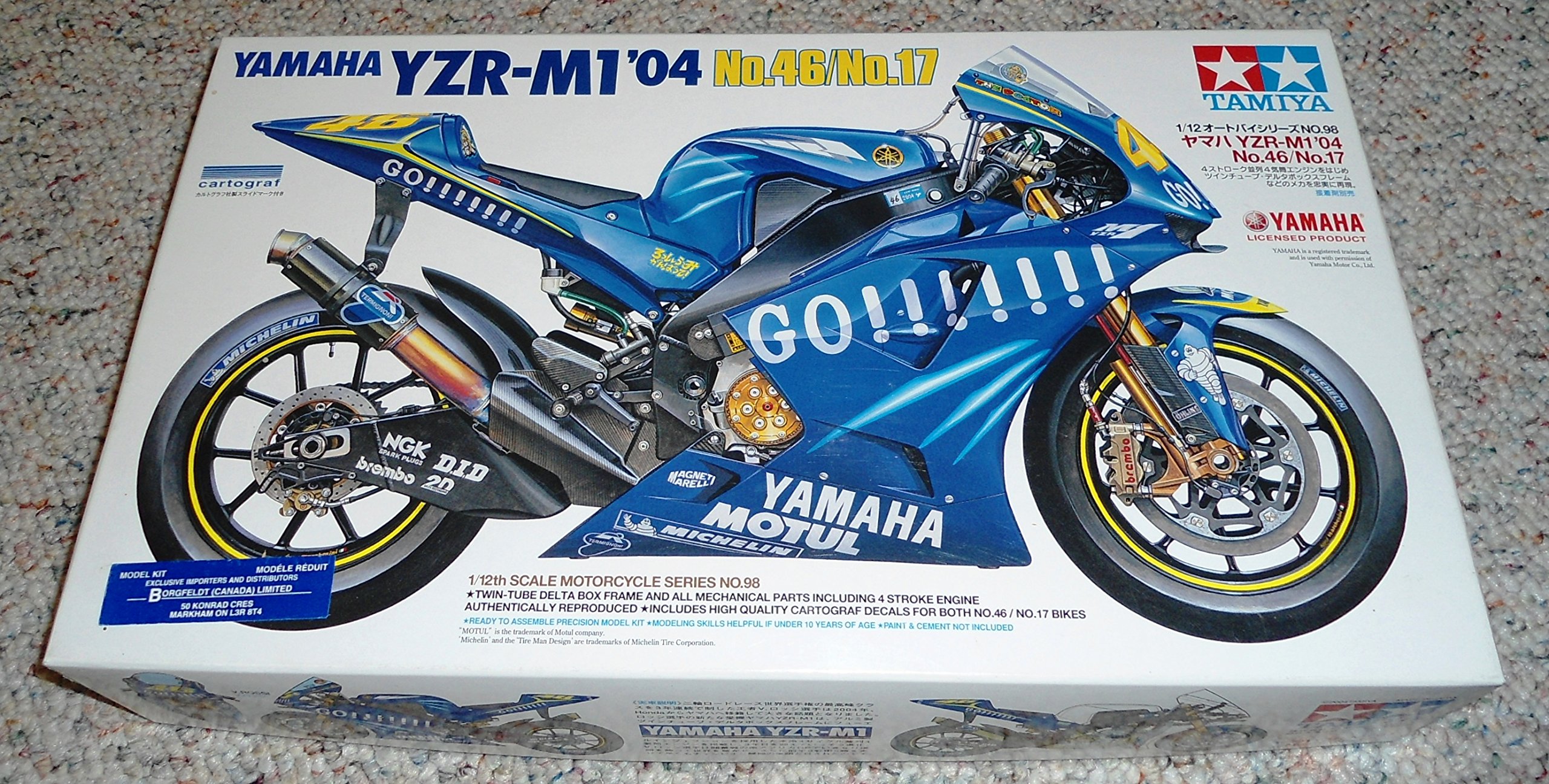 Amazon.com: TAMIYA 1/12 Yamaha YZR-M1 '04 Factory - No.46/No.17