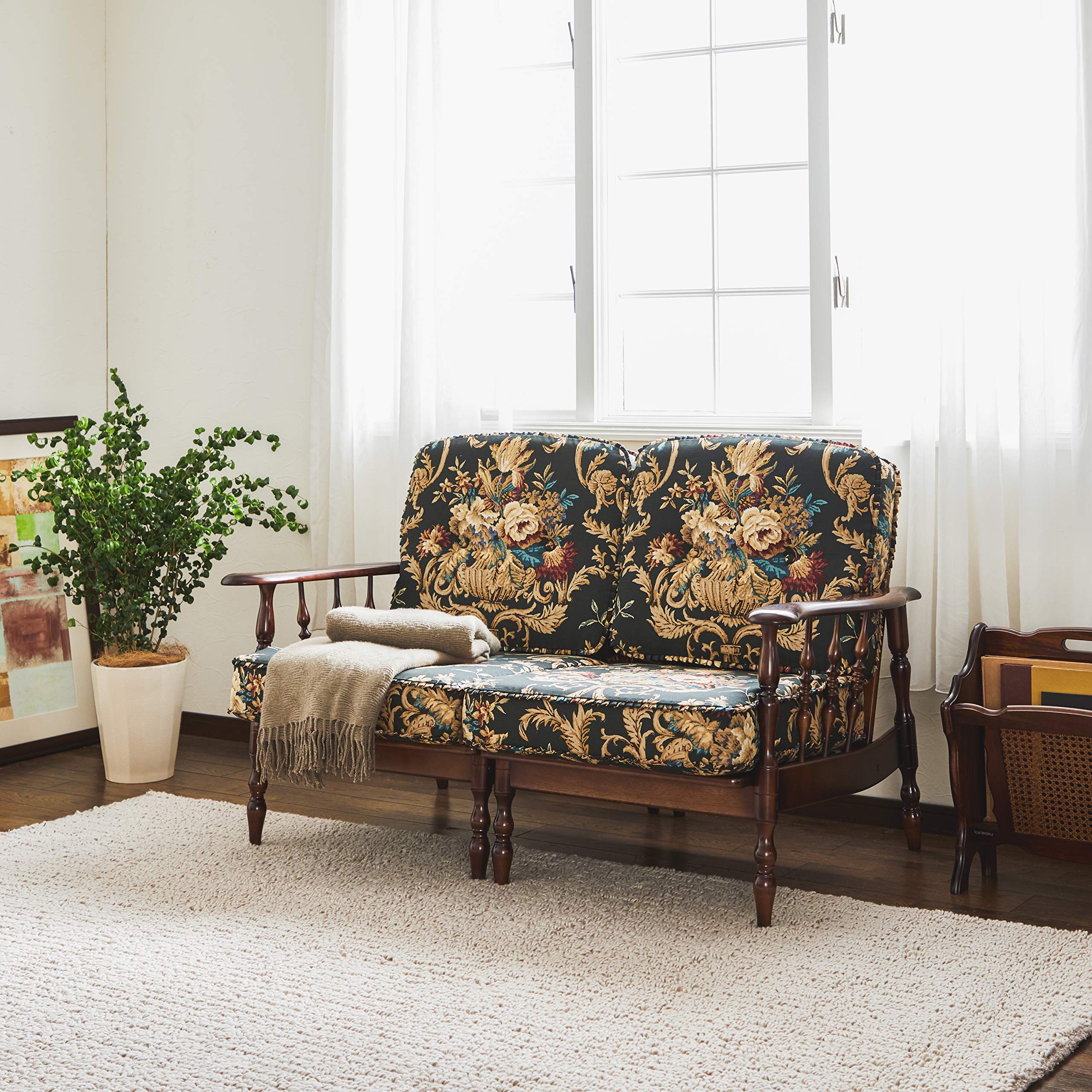 Amazon.co.jp: 【カリモク正規品】コロニアル 布張ソファー2点セット