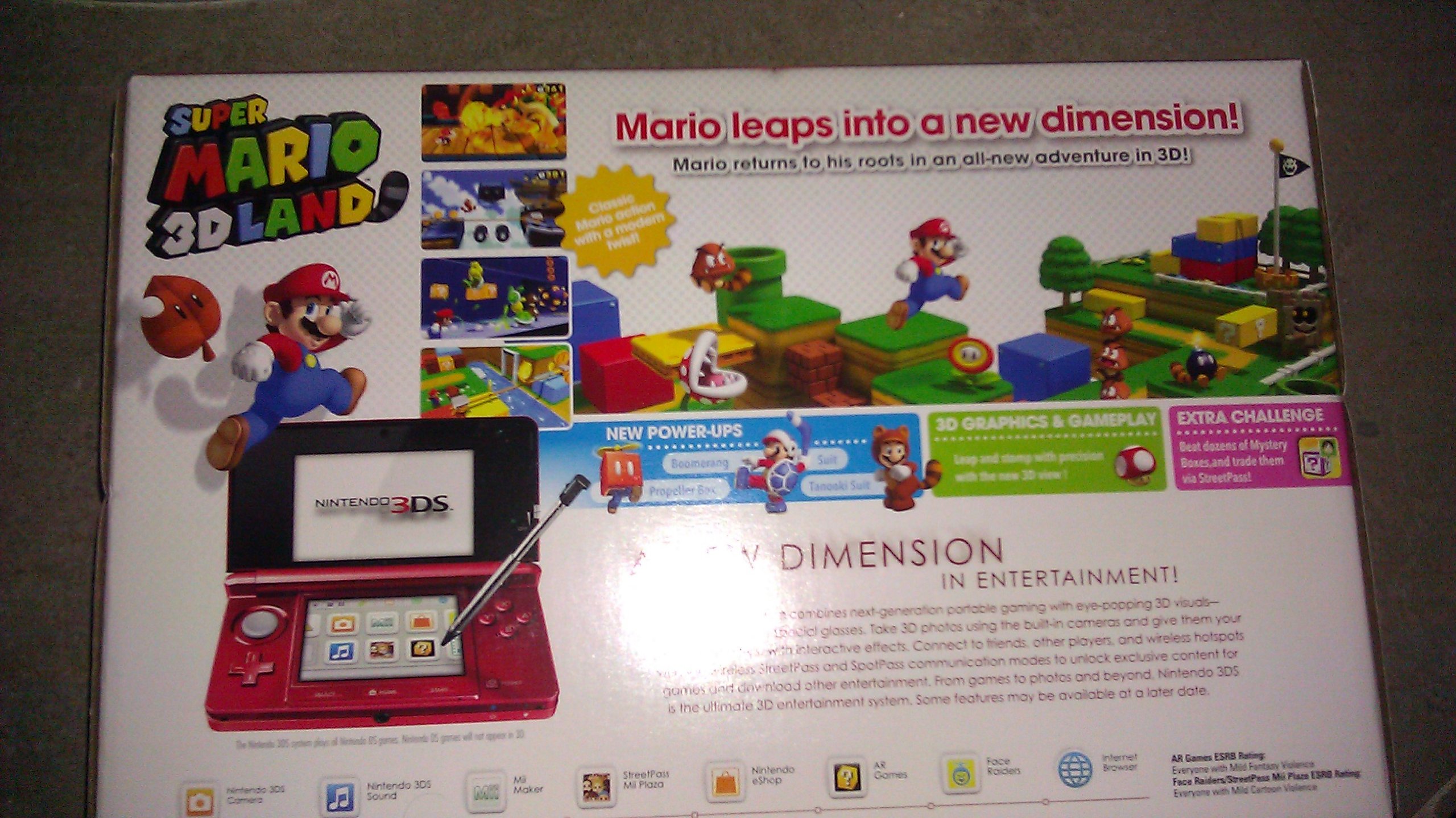 Amazon.com: Nintendo 3DS with Super Mario 3D Land - Flame Red