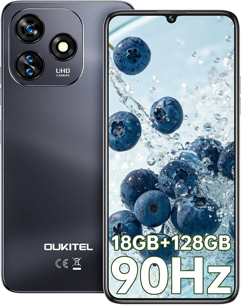 Amazon | OUKITEL C51 SIMフリー スマホ 4G対応 Android 13、18GB RAM+