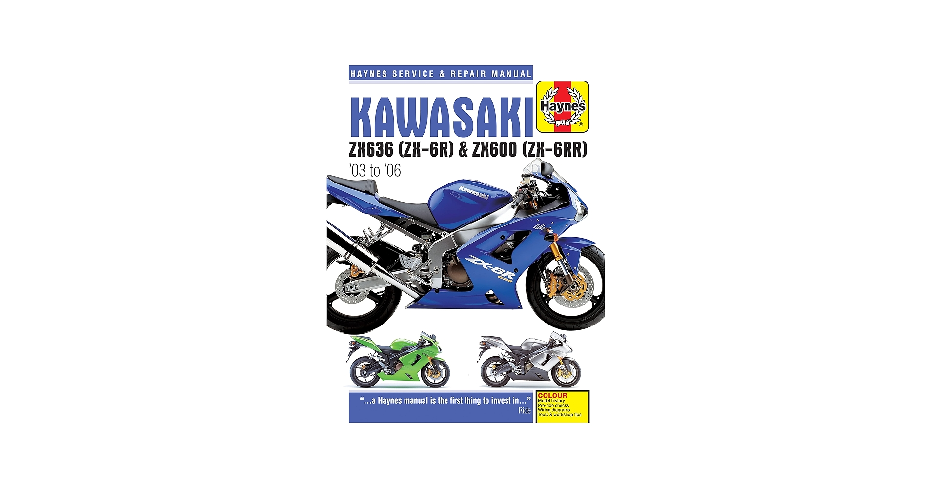 Kawasaki ZX636 (ZX-6R) & ZX600 (ZX-6RR) '03 to '06 (Haynes Service