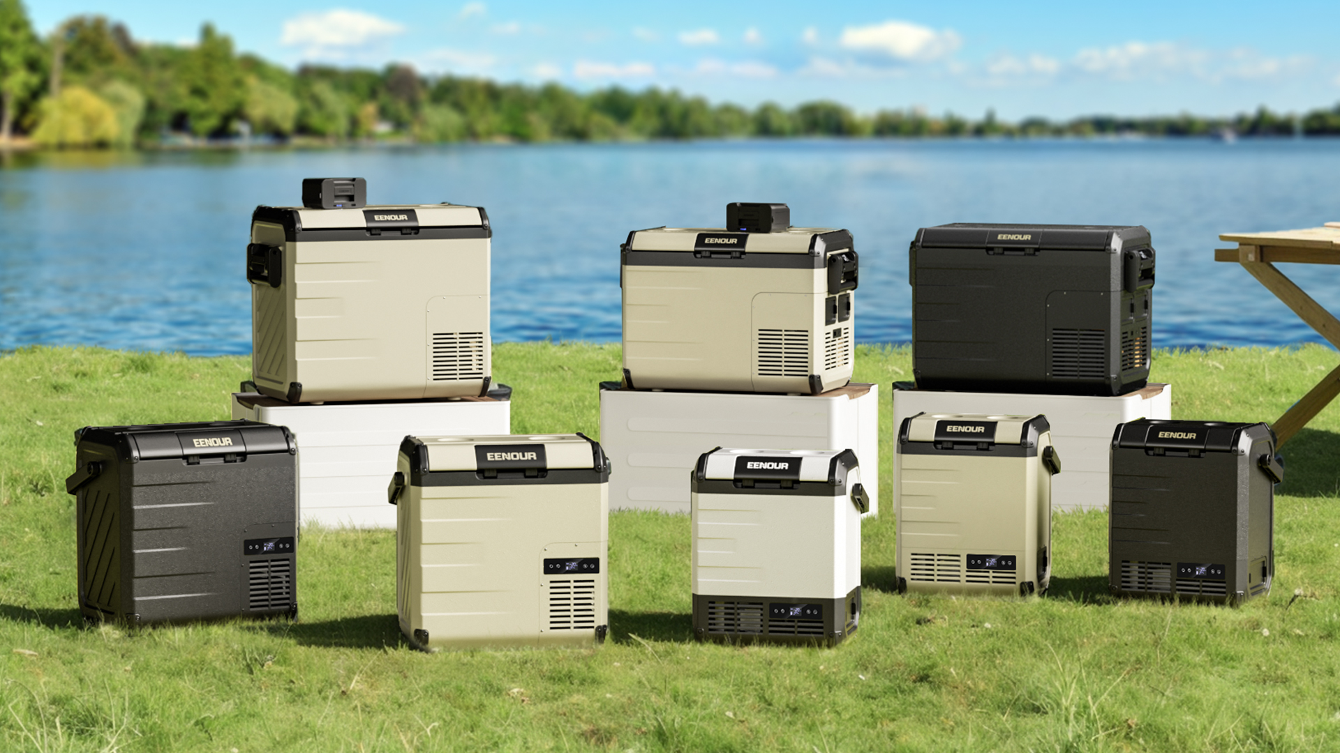 Amazon.co.jp: EENOUR 車載冷蔵庫 D35 35L -20℃～10℃ バッテリー内蔵