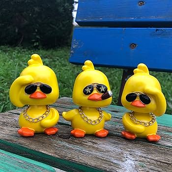 Amazon.co.jp: 【眺め-右手】首振りアヒル 置物 ダッシュボード飾り 車
