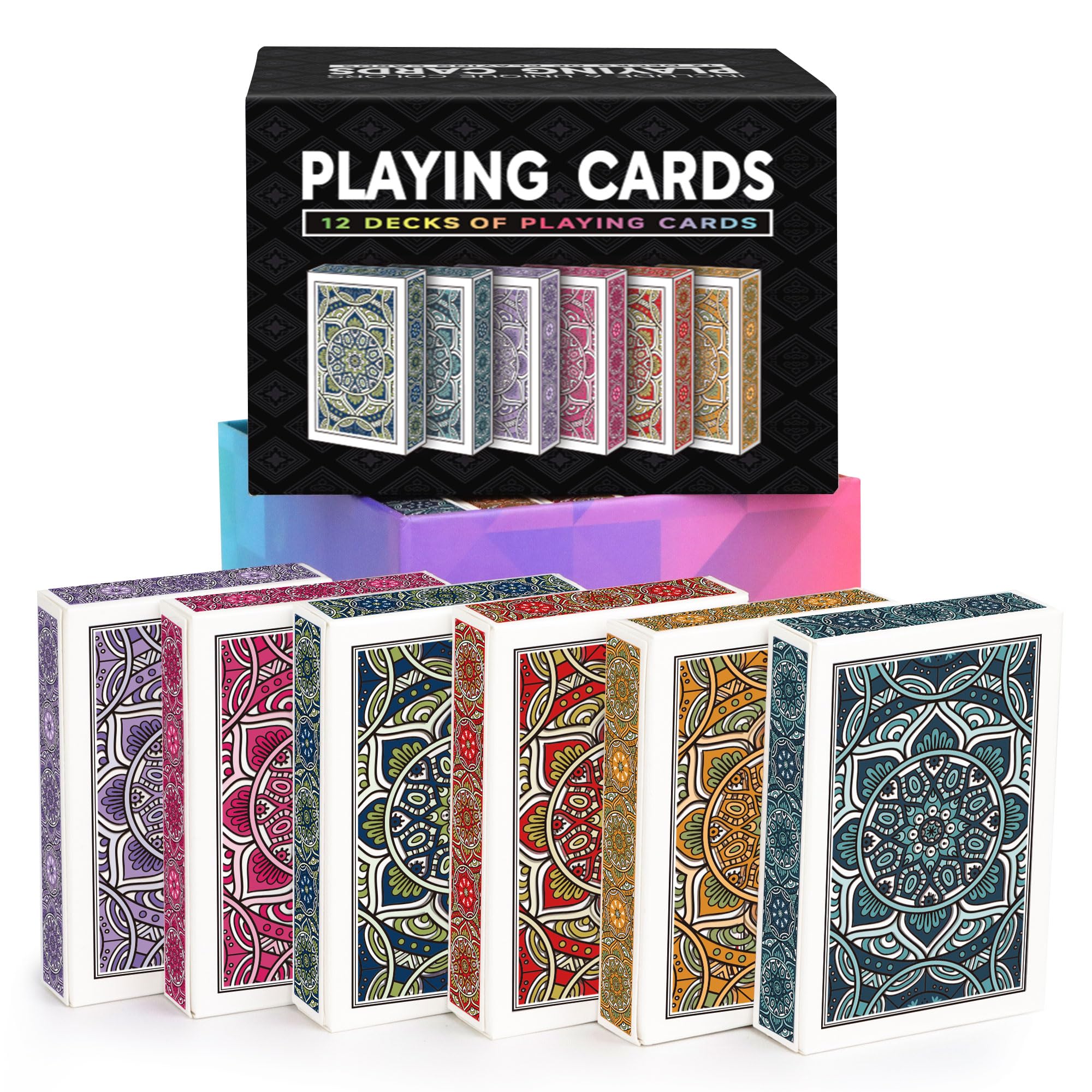 Amazon.com: Metsyth Playing Cards 12 Pack,Decks of Cards,Poker