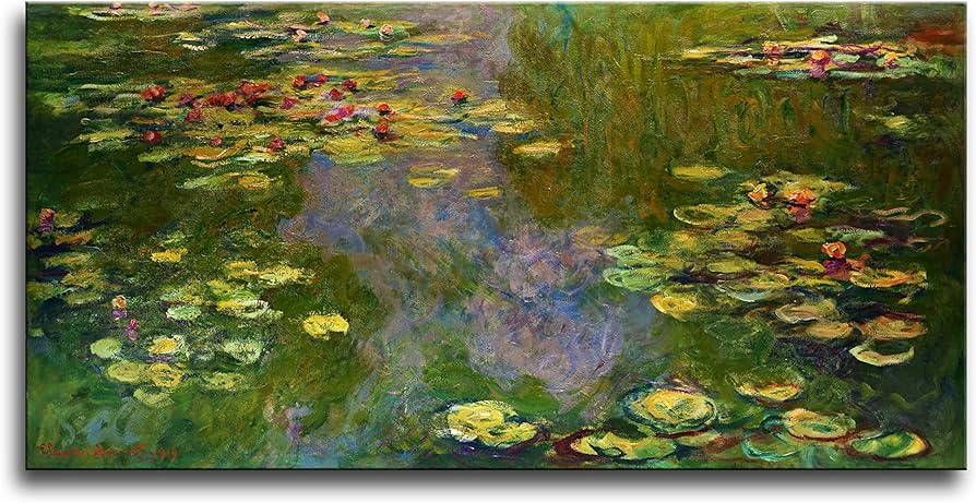 Amazon.com: Niwo ART - Water Lilies 1919, by Claude Monet - Oil