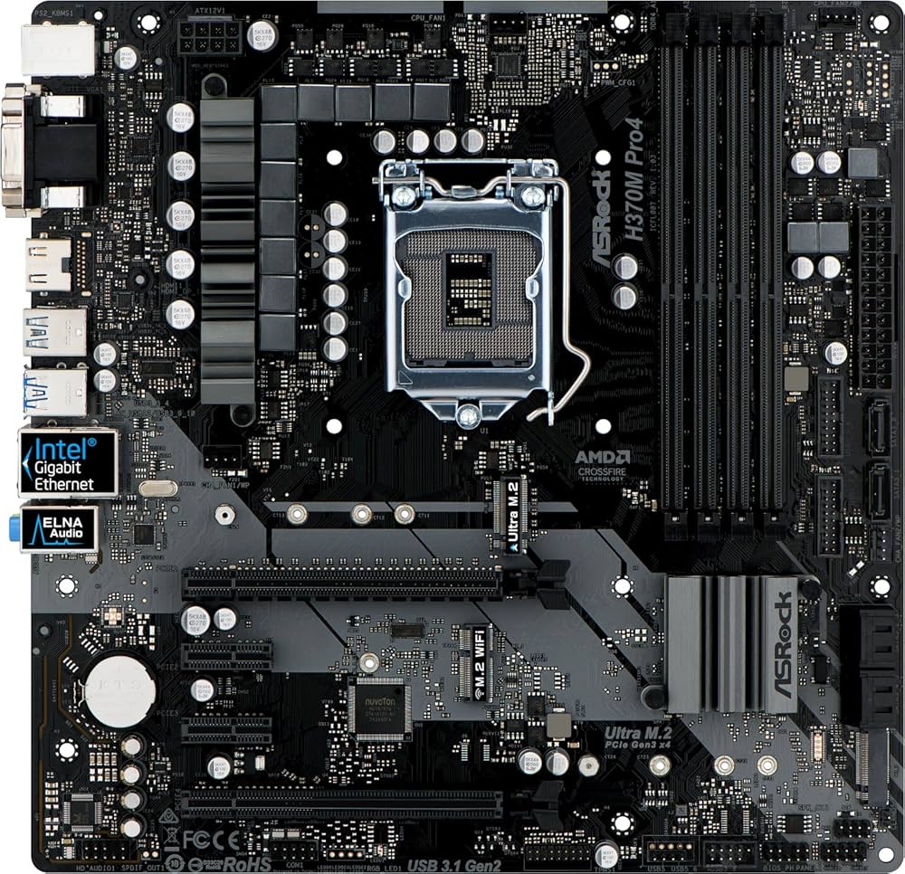 Amazon | ASRock Intel H370チップセット搭載 Micro ATXマザーボード