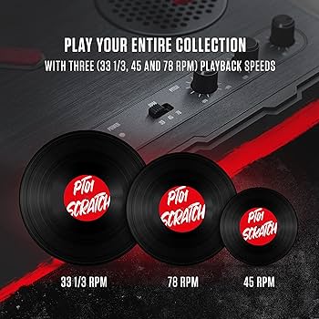 Amazon | Numark スクラッチ・ターンテーブル スピーカー内蔵 乾電池