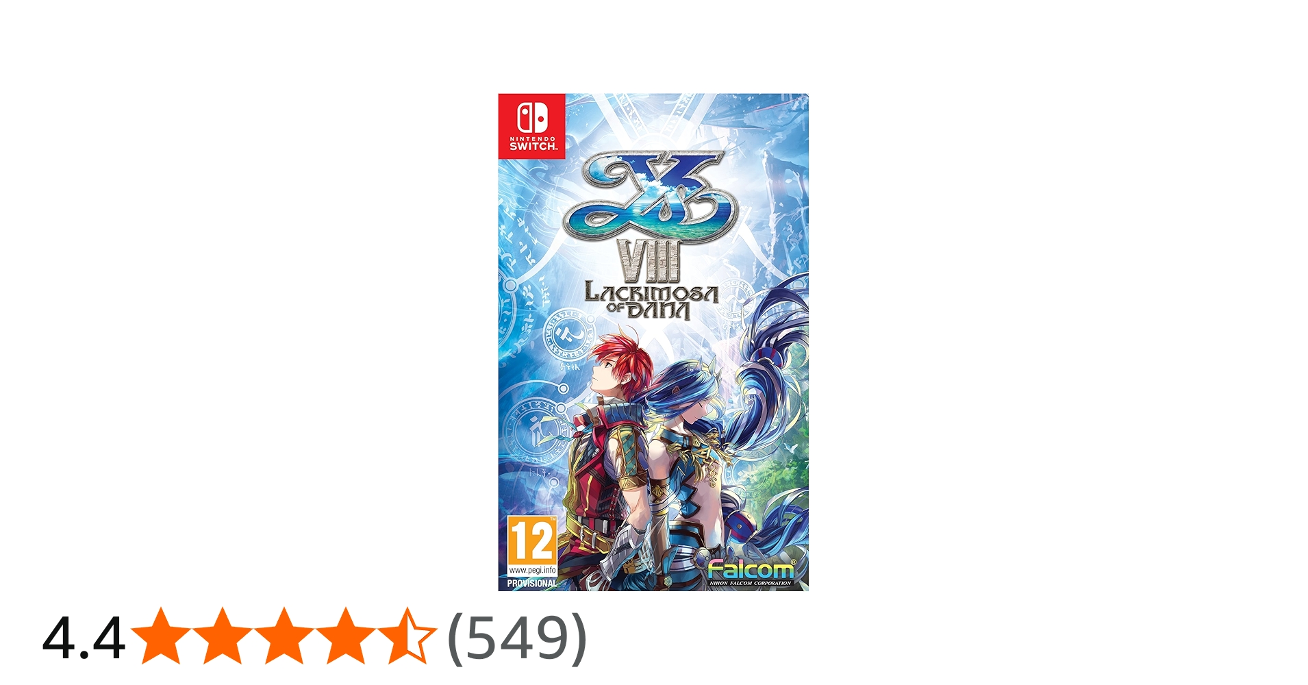 Ys VIII Lacrimosa of DANA Nintendo Switch Game: Nintendo Switch