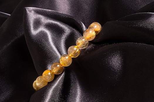 Amazon | [運命の石] 鑑別書付】金運 財産運 ゴールド ルチルクォーツ